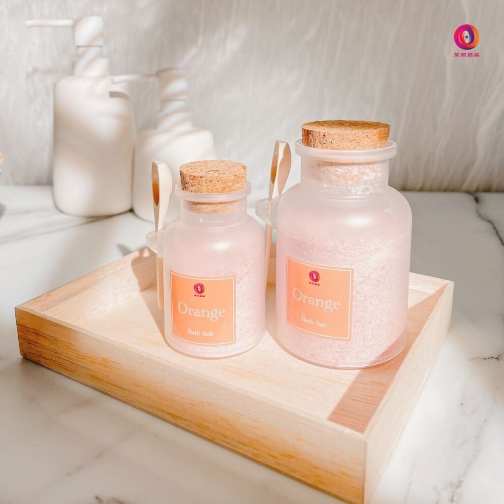 香氛浴鹽・柑橘・牛奶瓶・細粒｜喜馬拉雅天然鹽晶 SPA 用品 - 蓋婭鹽晶